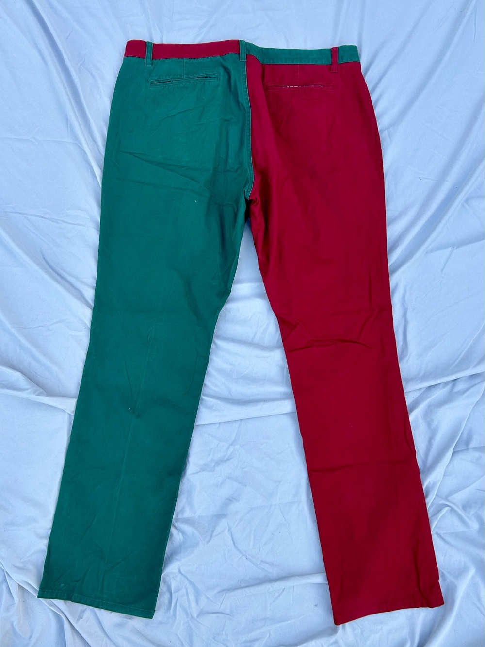 Bonobos Two-Tone Green and Red Slim Straight Jeans